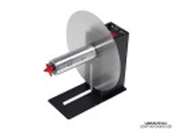 LABELMATE,8.6 WIDE POWERED LABEL UNWINDER, 16 INCH ROLL CAPACITY, SENSOR ARM AND INNER LABEL FLANGE